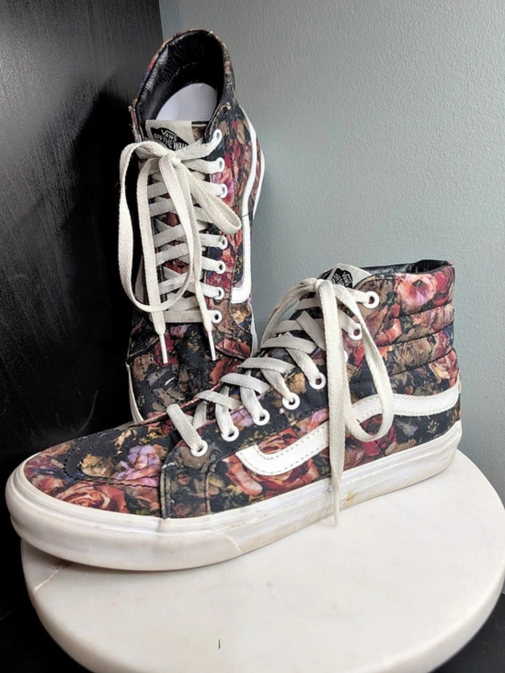 Vans Sk8-Hi Moody Dark Floral Sneakers Men US 8 Women 9.5